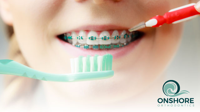 cleaning patients' teeth while wearing braces